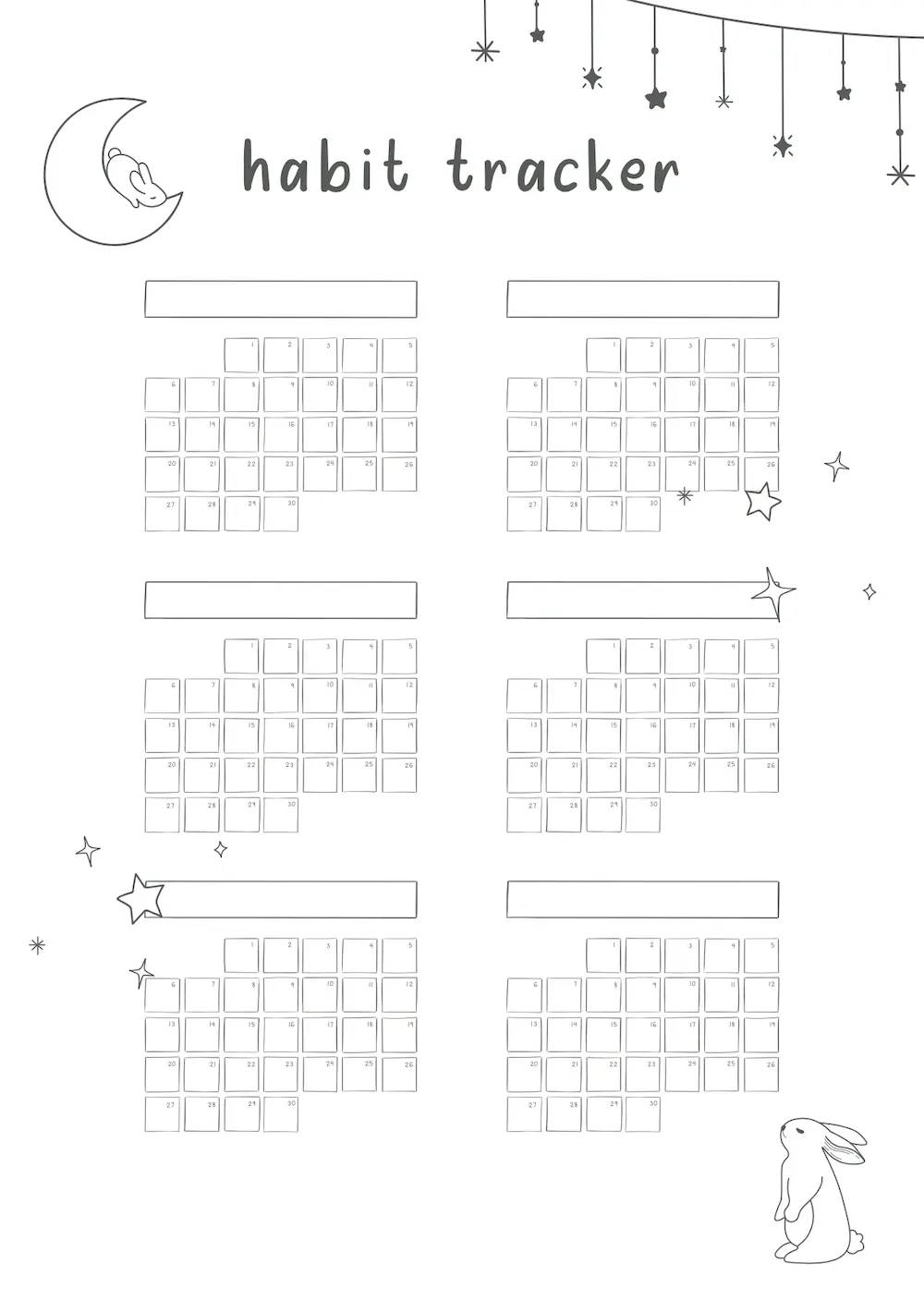 September Habit Tracker Printable NotebookTherapy