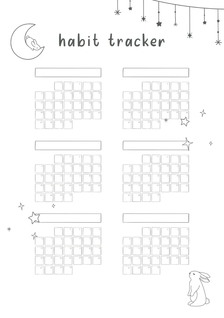 September Habit Tracker Printable NotebookTherapy